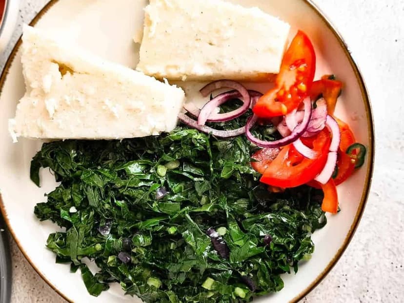 Sukumawiki with Ugali